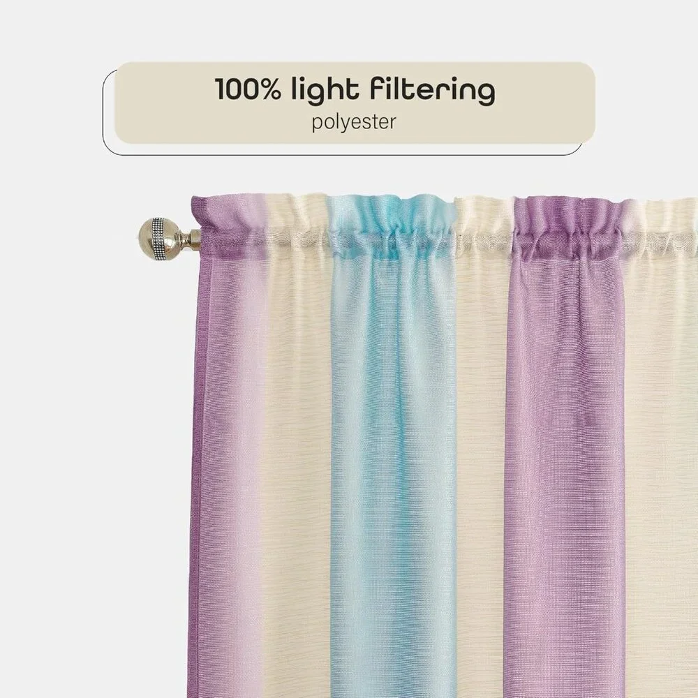 Spectrum Rod Pocket Panel Window Curtain 50